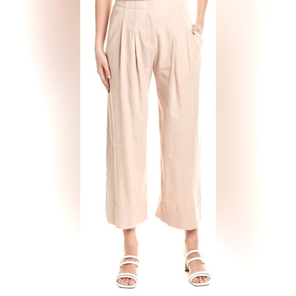 Rebecca Taylor High Waisted Linen Twill Pants - Picture 1 of 12